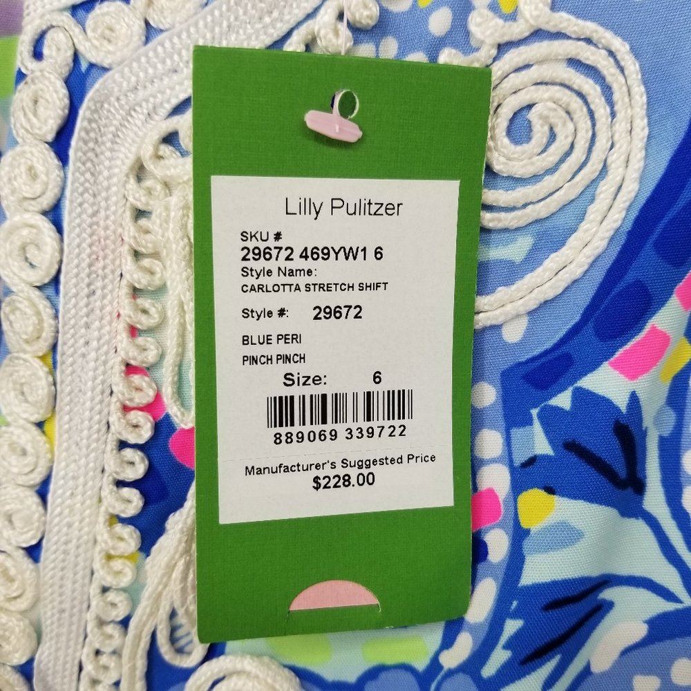 Lilly Pulitzer Carlotta Stretch Shift Dress 6 NWT - Picture 11 of 13